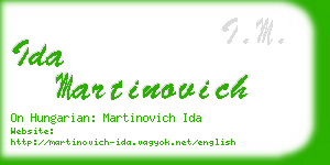 ida martinovich business card